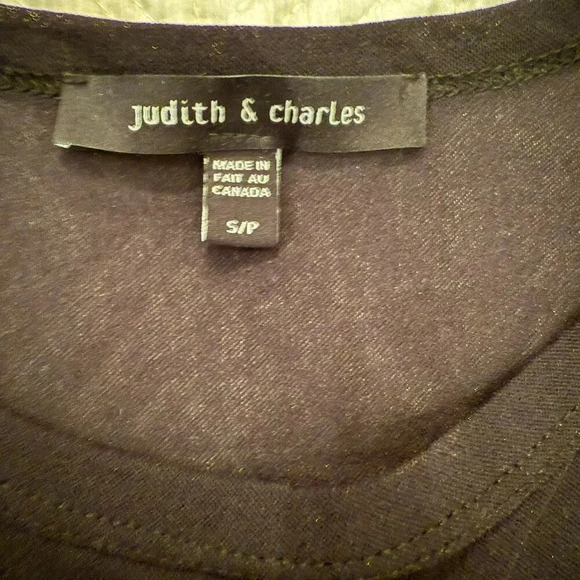 Black Sheer Long Sleeve Top, Judith and Charles, US S - Picture 4 of 4